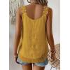 imageWomens Tank Tops Flowy Sleeveless Summer Boho Tank Top for Women Casual Crewneck Strap Lace Camisole ShirtsYellow