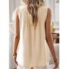 imageFalechay Womens Summer Tops Boho Shirts Crewneck Sleeveless Tank Tops Flowy Lace Hem Casual Blouses Clothing Trendy 2026Apricot