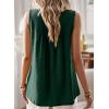 imageFalechay Womens Summer Tops Boho Shirts Crewneck Sleeveless Tank Tops Flowy Lace Hem Casual Blouses Clothing Trendy 2026Dark Green