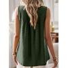 imageFalechay Womens Summer Tops Boho Shirts Crewneck Sleeveless Tank Tops Flowy Lace Hem Casual Blouses Clothing Trendy 2026Green
