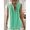 imageFalechay Womens Summer Tops Boho Shirts Crewneck Sleeveless Tank Tops Flowy Lace Hem Casual Blouses Clothing Trendy 2026Light Teal