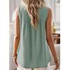 imageFalechay Womens Summer Tops Boho Shirts Crewneck Sleeveless Tank Tops Flowy Lace Hem Casual Blouses Clothing Trendy 2026Sage Green