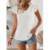 imageFalechay Womens Tops Flowy Ruffle Short Sleeve Blouses for Women V Neck Boho Cute Babydoll Summer Casual ShirtsWhite1