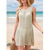 imageFalechay Beach Cover Ups for Women Bathing Suit Cover Up Crochet Swimsuit Bikini Coverup 2025 Summer Sleeveless DressesApricot