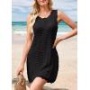 imageFalechay Beach Cover Ups for Women Bathing Suit Cover Up Crochet Swimsuit Bikini Coverup 2025 Summer Sleeveless DressesBlack
