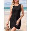 imageFalechay Beach Cover Ups for Women Bathing Suit Cover Up Crochet Swimsuit Bikini Coverup 2025 Summer Sleeveless DressesBlack