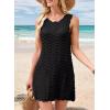 imageFalechay Beach Cover Ups for Women Bathing Suit Cover Up Crochet Swimsuit Bikini Coverup 2025 Summer Sleeveless DressesBlack