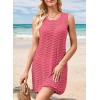imageFalechay Beach Cover Ups for Women Bathing Suit Cover Up Crochet Swimsuit Bikini Coverup 2025 Summer Sleeveless DressesHot Pink