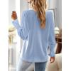 imageFalechay Boho Tops for Women V Neck Blouses Flowy Swiss Dot Dressy Casual Lace Womens Long Sleeve Shirts Trendy 2026Blue