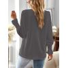 imageFalechay Boho Tops for Women V Neck Blouses Flowy Swiss Dot Dressy Casual Lace Womens Long Sleeve Shirts Trendy 2026Dark Gray