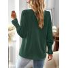 imageFalechay Boho Tops for Women V Neck Blouses Flowy Swiss Dot Dressy Casual Lace Womens Long Sleeve Shirts Trendy 2026Dark Green