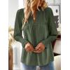 imageFalechay Boho Tops for Women V Neck Blouses Flowy Swiss Dot Dressy Casual Lace Womens Long Sleeve Shirts Trendy 2026Green