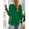 imageFalechay Boho Tops for Women V Neck Blouses Flowy Swiss Dot Dressy Casual Lace Womens Long Sleeve Shirts Trendy 2026Kelly Green
