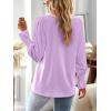 imageFalechay Boho Tops for Women V Neck Blouses Flowy Swiss Dot Dressy Casual Lace Womens Long Sleeve Shirts Trendy 2026Light Purple