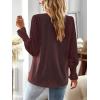 imageFalechay Boho Tops for Women V Neck Blouses Flowy Swiss Dot Dressy Casual Lace Womens Long Sleeve Shirts Trendy 2026Mulberry