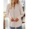 imageFalechay Boho Tops for Women V Neck Blouses Flowy Swiss Dot Dressy Casual Lace Womens Long Sleeve Shirts Trendy 2026Oatmeal
