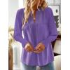 imageFalechay Boho Tops for Women V Neck Blouses Flowy Swiss Dot Dressy Casual Lace Womens Long Sleeve Shirts Trendy 2026Purple