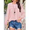 imageFalechay Womens Fall Tops Crewneck Long Sleeve Striped Shirts Dressy Casual Ribbed Blouses Flowy Hem Boho Clothing 2025Pink