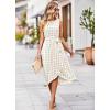 imageFalechay Summer Dresses for Women 2026 Belted Sleeveless Split Midi Dress Casual Crew Neck Boho Sundress with PocketsBeige