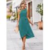 imageFalechay Summer Dresses for Women 2026 Belted Sleeveless Split Midi Dress Casual Crew Neck Boho Sundress with PocketsTurquoise