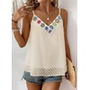 image:imageFalechay Womens Tank Tops Flowy Sleeveless Summer Boho Tank Top for Women V Neck Spaghetti Casual Strap Lace Camisole ShirtsApricot