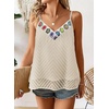 image:imageFalechay Womens Tank Tops Flowy Sleeveless Summer Boho Tank Top for Women V Neck Spaghetti Casual Strap Lace Camisole ShirtsApricot
