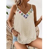 image:imageFalechay Womens Tank Tops Flowy Sleeveless Summer Boho Tank Top for Women V Neck Spaghetti Casual Strap Lace Camisole ShirtsApricot
