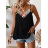 image:imageFalechay Womens Tank Tops Flowy Sleeveless Summer Boho Tank Top for Women V Neck Spaghetti Casual Strap Lace Camisole ShirtsBlack