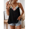 image:imageFalechay Womens Tank Tops Flowy Sleeveless Summer Boho Tank Top for Women V Neck Spaghetti Casual Strap Lace Camisole ShirtsBlack1