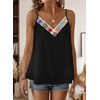image:imageFalechay Womens Tank Tops Flowy Sleeveless Summer Boho Tank Top for Women V Neck Spaghetti Casual Strap Lace Camisole ShirtsBlack1