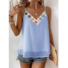 image:imageFalechay Womens Tank Tops Flowy Sleeveless Summer Boho Tank Top for Women V Neck Spaghetti Casual Strap Lace Camisole ShirtsBlue
