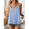image:imageFalechay Womens Tank Tops Flowy Sleeveless Summer Boho Tank Top for Women V Neck Spaghetti Casual Strap Lace Camisole ShirtsBlue1