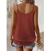 image:imageFalechay Womens Tank Tops Flowy Sleeveless Summer Boho Tank Top for Women V Neck Spaghetti Casual Strap Lace Camisole ShirtsBrick Red