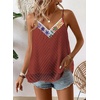 image:imageFalechay Womens Tank Tops Flowy Sleeveless Summer Boho Tank Top for Women V Neck Spaghetti Casual Strap Lace Camisole ShirtsBrick Red