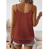 image:imageFalechay Womens Tank Tops Flowy Sleeveless Summer Boho Tank Top for Women V Neck Spaghetti Casual Strap Lace Camisole ShirtsBrick Red1