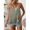 image:imageFalechay Womens Tank Tops Flowy Sleeveless Summer Boho Tank Top for Women V Neck Spaghetti Casual Strap Lace Camisole ShirtsLight Green