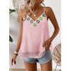 image:imageFalechay Womens Tank Tops Flowy Sleeveless Summer Boho Tank Top for Women V Neck Spaghetti Casual Strap Lace Camisole ShirtsLight Pink
