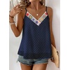 image:imageFalechay Womens Tank Tops Flowy Sleeveless Summer Boho Tank Top for Women V Neck Spaghetti Casual Strap Lace Camisole ShirtsNavy Blue