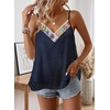 image:imageFalechay Womens Tank Tops Flowy Sleeveless Summer Boho Tank Top for Women V Neck Spaghetti Casual Strap Lace Camisole ShirtsNavy Blue1