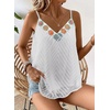 image:imageFalechay Womens Tank Tops Flowy Sleeveless Summer Boho Tank Top for Women V Neck Spaghetti Casual Strap Lace Camisole ShirtsWhite