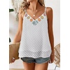 image:imageFalechay Womens Tank Tops Flowy Sleeveless Summer Boho Tank Top for Women V Neck Spaghetti Casual Strap Lace Camisole ShirtsWhite