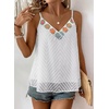 image:imageFalechay Womens Tank Tops Flowy Sleeveless Summer Boho Tank Top for Women V Neck Spaghetti Casual Strap Lace Camisole ShirtsWhite
