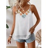 image:imageFalechay Womens Tank Tops Flowy Sleeveless Summer Boho Tank Top for Women V Neck Spaghetti Casual Strap Lace Camisole ShirtsWhite