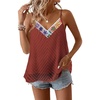 image:imageFalechay Womens Tank Tops Flowy Sleeveless Summer Boho Tank Top for Women V Neck Spaghetti Casual Strap Lace Camisole ShirtsBrick Red1