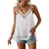 image:imageFalechay Womens Tank Tops Flowy Sleeveless Summer Boho Tank Top for Women V Neck Spaghetti Casual Strap Lace Camisole ShirtsWhite